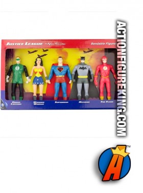 NJ CROCE DC COMICS THE NEW FRONTIER FIVE-PACK 5.5-INCH BENDY FIGURES