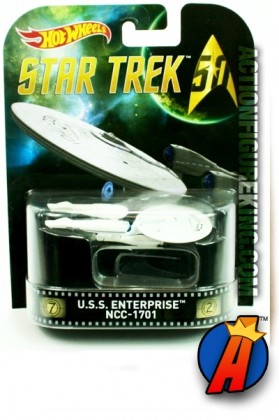 HOT WHEELS 2016 STAR TREK 50th Anniversary U.S.S. Enterprise die-cast vehicle.