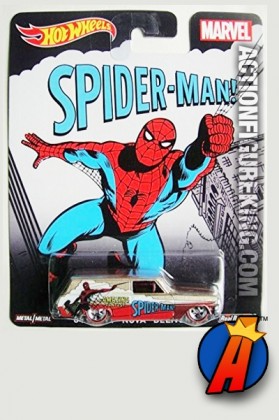 Spider-Man 1964 Chevy Nova delivery truck die-cast vehicle from Hot Wheels.