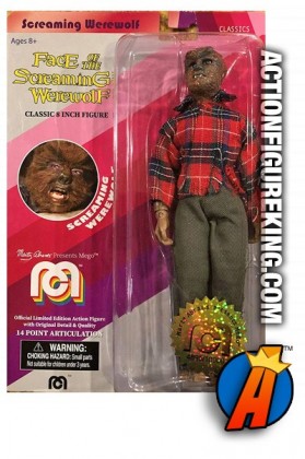 Limited Edition Target Exclusive SCREAMING WEREWOLF WOLF MAN 8-Inch ACTION FIGURE from MEGO circa 2018.