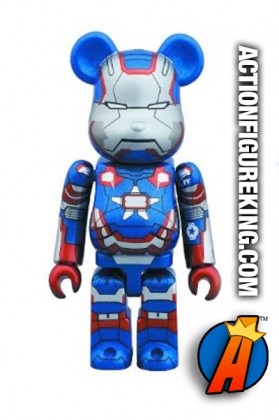 Minature Medicom Bearbrick Iron Patriot action figure from Iron Man 3.