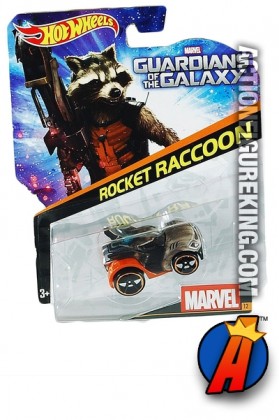 Guardians of the Galaxy Rocket Raccoon die-cast car from Hot Wheels.