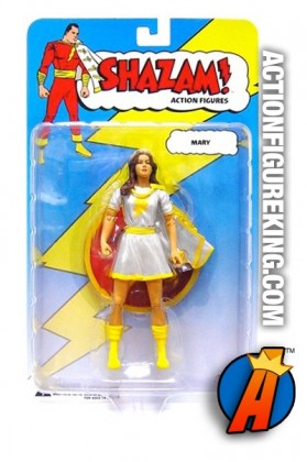 From the Shazam! line by DC Direct comes this white variant Mary Marvel action figure.