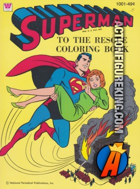 Superman to the Rescue 1964 coloring book from Whitman.