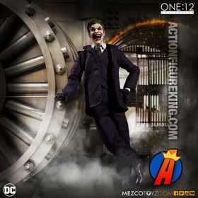 Mezco 1:12 Scale JOKER Action Figure with Cloth Uniform.