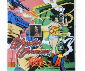 Wonder Woman 11-Inch square jigsaw from 1977 featuring Linda Carter.