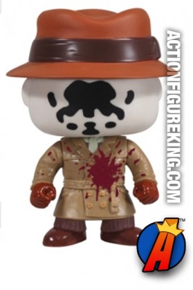 Funko Pop! Movies Watchmen San Diego Comicon exclusive Bloody Rorschach figure.