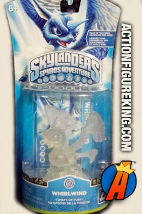 A packaged sample of this Skylanders Giants Crystal Clear Whirlwind figure.