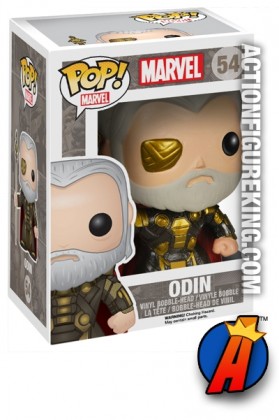 A packaged sample of this Funko Pop! Marvel Odin vinyl bobblehead figure.