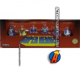 Set of 6 DC Comics Super-Heroes 2 inch die-cast metal figures.