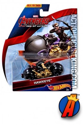 Cool Avengers Age of Ultron Hawkeye cycle from Hot Wheels.