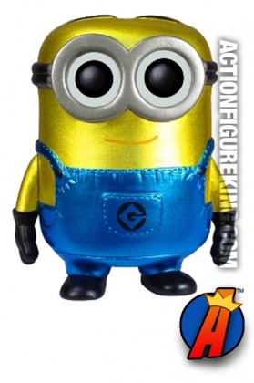 Funko Pop! Movies Despicable Me 2 variant Metallic Dave vinyl bobblehead figure.