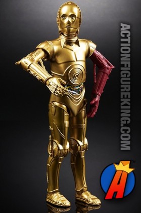 STAR WARS The Force Awakens BLACK SERIES 6-Inch Scale C-3PO Figure with Red Arm.