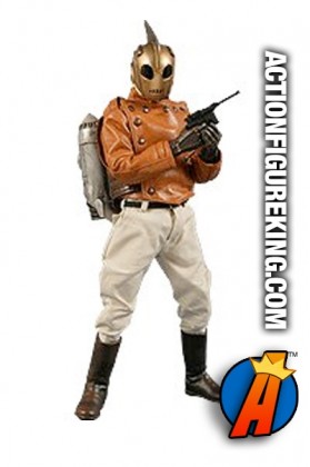 Sixth scale Medicom Real Action Heroes fullt articulated Rocketeer action figure with authentic fabric outfit.