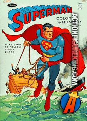 Superman Color By Number Coloring Book from Whitman.