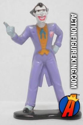 Front view of this 2 inch Batman Animated die-cast metal Joker figure.