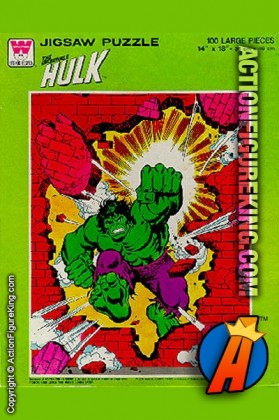 1979 100-Piece Incredible Hulk jigsaw puzzle from Whitman.