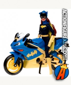 12-inch Barbie dressed as Batgirl with motorcycle from Mattel.