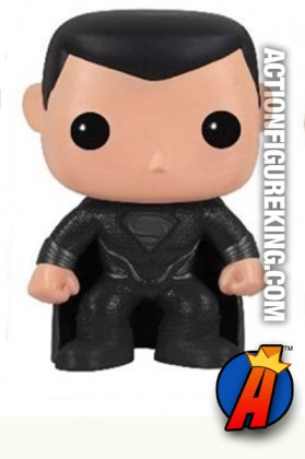 San Diego Comicon Exclsuvie Funko Pop Man of Steel Superman in Black uniform.