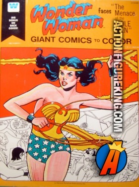 Wonder Woman The Menance of the Mole Men Giant Comics to Color from Whitman.