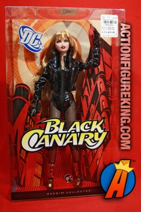 A packaged sample of this Mattel Barbie Black Canary fashion doll.