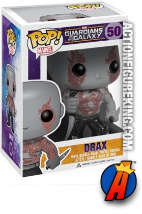 A packaged sample of this Funko Pop! Marvel Drax vinyl bobblehead figure.