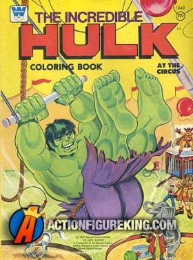 1977 Incredible Hulk coloring book from Whitman.