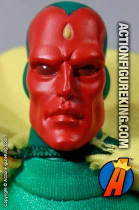 Marvel Famous Cover Series 8 inch Vision action figure with removable outfit from Toybiz.