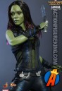 This Guardians of the Galaxy Gamora action figure is fully possible with a highly detailed cloth uniform.