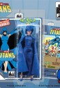A packaged sample of this Mego-style Teen Titans Raven action figure.