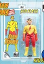 A packaged sample of this Retro Mego-style Kid Flash action figure.