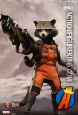 The Guardians of the Galaxy&#039;s Rocket Raccoon action figure from Hot Toys.