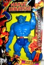 A packaged sample of this re-issued Marvel Universe 10-inch Beast action figure.