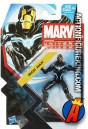 A apcakage sample of this Marvel Universe 3.75 inch Black and White Iron Man action figure from Hasbro.