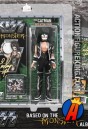 A packaged sample of this fully articulated 8-inch KISS The Catman (Peter Criss) action figure with removable cloth uniform.