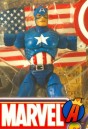 A detailed view of this Marvel Legends Series 1 Captain America figure.