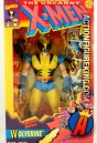 Colorful graphics on the packaging of this X-Men Deluxe 10-inch Wolverine action figure.