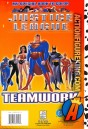 Rear artwork from this Justice League Teamwork coloring book.