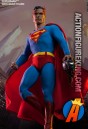 Sideshow will include three head sculpts with this 12-inch Superman figure – a heroic portrait, a determined portrait, and a heat vision eyes portrait