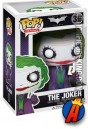 A packaged sample of this Funko Pop Heroes 6-inch Dark Knight movie Joker figure.