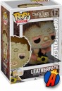 A packaged sample of this Funko Pop! Movies Leatherface vinyl bobblehead figure.
