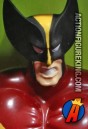 A detailed view of the head sculpt from this X-Men Deluxe 10-inch Classic Wolverine action figure from Toybiz.