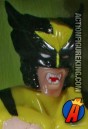 A detailed view of the head sculpt from this X-Men Deluxe 10-inch Battle Ravaged Wolverine action figure from Toybiz.