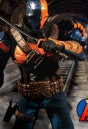 DC Comics fully articulated DEATHSTROKE Action Figure with highly detailed cloth uniform from MEZCO..