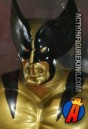 A detailed view of the head sculpt from this X-Men Deluxe 10-inch Metallic Wolverine action figure from Toybiz.