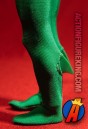 Detailed shot of Aquqman&#039;s leggings and leg fins.
