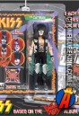 A packaged sample of this Series 3 fully articulated 8-inch KISS The Catman action figure with removable cloth uniform.