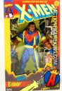 4-color garphics on the inside and outside of the packaging of this X-Men Deluxe 10-inch Bishop action figure.