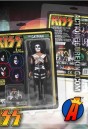 A packaged sample of this fully articulated 8-inch KISS The Catman action figure with removable cloth uniform.