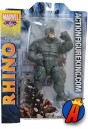 A packaged sample of this Marvel Select Rhino action figure from Diamond Select Toys.